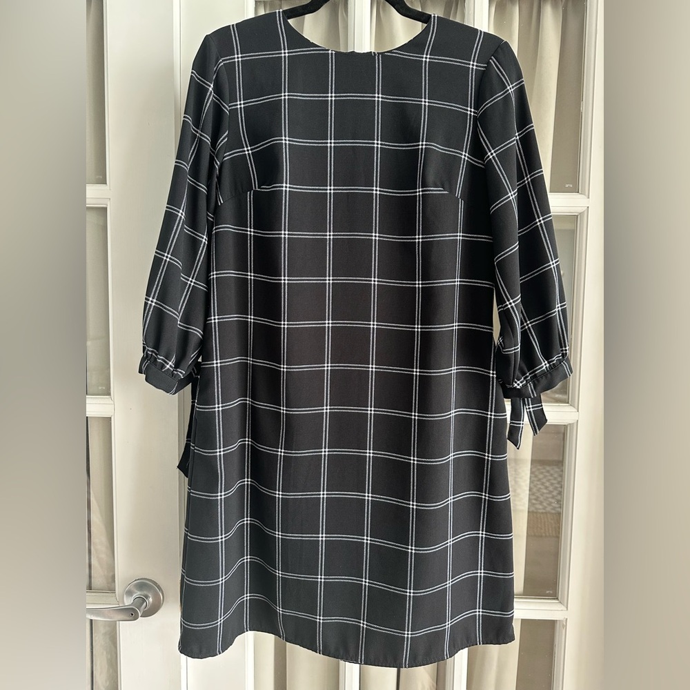 A New Day Black and White Checkered Top